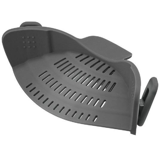 1pc Adjustable Silicone Clip-On Strainer for Pots, Pans, and Bowls - Handheld Drainer for Noodles, Pasta